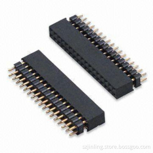 2.0mm Female Headers, Dual-row, Straight Type with Elevator